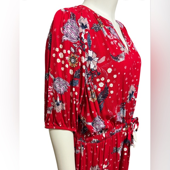 Nurture by Westbound Plus Sz 2X High-Low V-Neck Elbow Sleeve Shift Midi … - Picture 6 of 13